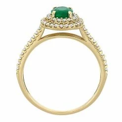 Stella Grace 14k Gold Emerald & 1/3 Carat T.W. Diamond Halo Engagement Ring -Stella Grace Sales unnamed file 6410