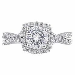 Stella Grace Sterling Silver Lab-Created White Sapphire Halo Ring -Stella Grace Sales unnamed file 644