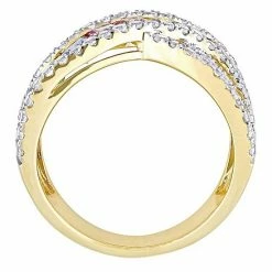 Stella Grace 14k Gold Multicolor Sapphire Crossover Ring -Stella Grace Sales unnamed file 6468