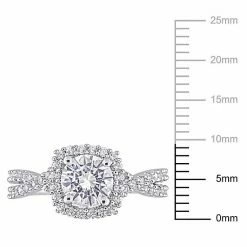 Stella Grace Sterling Silver Lab-Created White Sapphire Halo Ring -Stella Grace Sales unnamed file 647