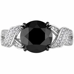 Stella Grace 10k White Gold 3 1/8 Carat T.W. Black & White Diamond Engagement Ring -Stella Grace Sales unnamed file 6480