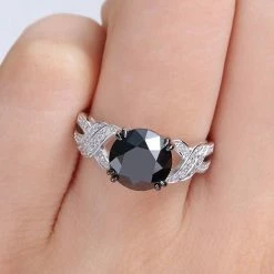 Stella Grace 10k White Gold 3 1/8 Carat T.W. Black & White Diamond Engagement Ring -Stella Grace Sales unnamed file 6485