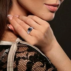 Stella Grace 10k White Gold 3 1/8 Carat T.W. Black & White Diamond Engagement Ring -Stella Grace Sales unnamed file 6486