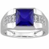 Stella Grace 10k White Gold Lab-Created Blue & Lab-Created White Sapphire Ring