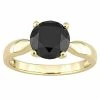 Stella Grace 10k Gold 2 Carat T.W. Round Black Diamond Solitaire Engagement Ring