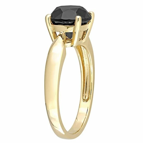Stella Grace 10k Gold 2 Carat T.W. Round Black Diamond Solitaire Engagement Ring 2 Stella Grace 10k Gold 2 Carat T.W. Round Black Diamond Solitaire Engagement Ring - Image 2
