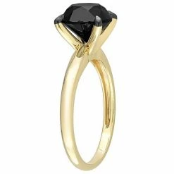 Stella Grace 14k Gold 3 Carat T.W. Round Black Diamond Solitaire Engagement Ring -Stella Grace Sales unnamed file 6507