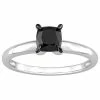 Stella Grace 14k White Gold 1 Carat T.W Black Diamond Solitaire Ring
