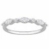 Stella Grace Platinum Over Sterling Silver 3/5 Carat T.W Lab-Grown Diamond Stacking Ring