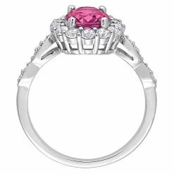 Stella Grace 10k White Gold Pink Topaz, White Topaz & Diamond Accent Halo Ring 6 Stella Grace 10k White Gold Pink Topaz, White Topaz & Diamond Accent Halo Ring -Stella Grace Sales unnamed file 6549