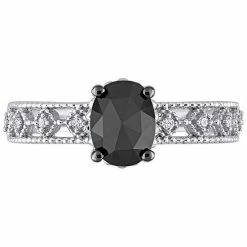 Stella Grace 10k White Gold 1 Carat T.W. Black & White Diamond Vintage Ring -Stella Grace Sales unnamed file 6561