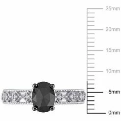 Stella Grace 10k White Gold 1 Carat T.W. Black & White Diamond Vintage Ring -Stella Grace Sales unnamed file 6563