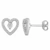 Stella Grace Sterling Silver White Topaz & 1/5 Carat T.W. Diamond Stud Earrings