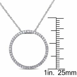 Stella Grace 10k White Gold 1/4 Carat T.W. Diamond Circle Pendant Necklace 8 Stella Grace 10k White Gold 1/4 Carat T.W. Diamond Circle Pendant Necklace -Stella Grace Sales unnamed file 6582