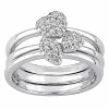 Stella Grace Sterling Silver 1/6 Carat T.W. Diamond Stackable Ring Set