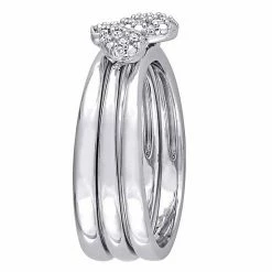 Stella Grace Sterling Silver 1/6 Carat T.W. Diamond Stackable Ring Set 4 Stella Grace Sterling Silver 1/6 Carat T.W. Diamond Stackable Ring Set -Stella Grace Sales unnamed file 6585
