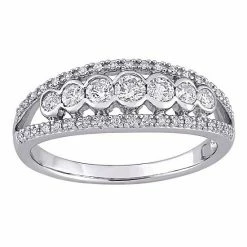 Stella Grace 10k White Gold 1/2 Carat T.W. Diamond Split-Shank Ring
