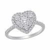 Stella Grace Lovemark 10k White Gold 1 Carat T.W. Diamond Heart Engagement Ring