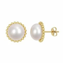Stella Grace 10k Gold Freshwater Cultured Pearl Stud Earrings