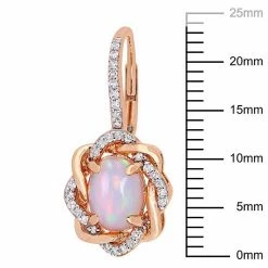 Stella Grace 10k Rose Gold 1/4 Carat T.W. Diamond & Ethiopian Opal Leverback Love Knot Earrings 7 Stella Grace 10k Rose Gold 1/4 Carat T.W. Diamond & Ethiopian Opal Leverback Love Knot Earrings -Stella Grace Sales unnamed file 6630