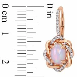 Stella Grace 10k Rose Gold 1/4 Carat T.W. Diamond & Ethiopian Opal Leverback Love Knot Earrings 9 Stella Grace 10k Rose Gold 1/4 Carat T.W. Diamond & Ethiopian Opal Leverback Love Knot Earrings -Stella Grace Sales unnamed file 6632