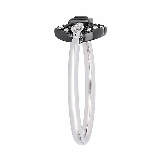 Stella Grace 10k White Gold 1/4 Carat T.W. Black & White Diamond Bohemian Ring 2 Stella Grace 10k White Gold 1/4 Carat T.W. Black & White Diamond Bohemian Ring - Image 2