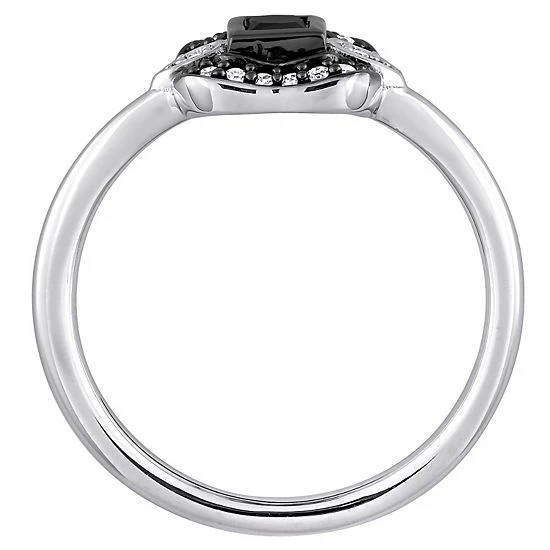Stella Grace 10k White Gold 1/4 Carat T.W. Black & White Diamond Bohemian Ring 5 Stella Grace 10k White Gold 1/4 Carat T.W. Black & White Diamond Bohemian Ring - Image 5