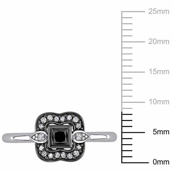 Stella Grace 10k White Gold 1/4 Carat T.W. Black & White Diamond Bohemian Ring 7 Stella Grace 10k White Gold 1/4 Carat T.W. Black & White Diamond Bohemian Ring - Image 7