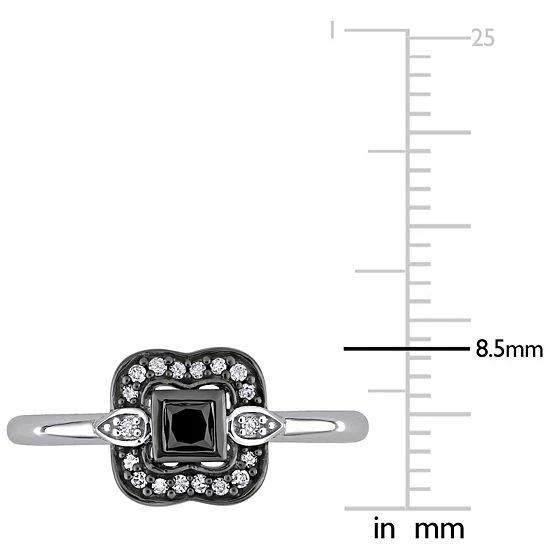 Stella Grace 10k White Gold 1/4 Carat T.W. Black & White Diamond Bohemian Ring 8 Stella Grace 10k White Gold 1/4 Carat T.W. Black & White Diamond Bohemian Ring - Image 8