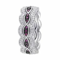 Stella Grace Sterling Silver Ruby & White Sapphire Ring -Stella Grace Sales unnamed file 6649