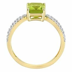 Stella Grace 14k Gold Peridot & 1/5 Carat T.W. Diamond Crossover Engagement Ring -Stella Grace Sales unnamed file 6668
