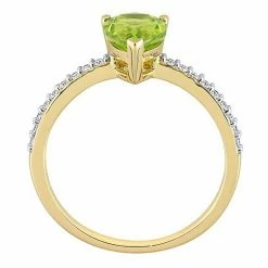 Stella Grace 14k Gold Teardrop Peridot & 1/8 Carat T.W. Diamond Engagement Ring -Stella Grace Sales unnamed file 6682