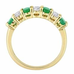 Stella Grace 14k Gold Emerald & 1/2 Carat T.W. Diamond Semi-Eternity Ring 7 Stella Grace 14k Gold Emerald & 1/2 Carat T.W. Diamond Semi-Eternity Ring -Stella Grace Sales unnamed file 6694