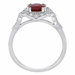 Stella Grace 14k White Gold Ruby & 1/3 Carat T.W. Diamond Halo Ring 4 Stella Grace 14k White Gold Ruby & 1/3 Carat T.W. Diamond Halo Ring -Stella Grace Sales unnamed file 6698