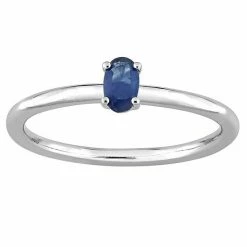 Stella Grace 10k White Gold Sapphire Stackable Ring