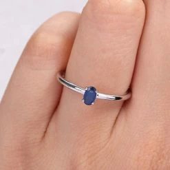 Stella Grace 10k White Gold Sapphire Stackable Ring -Stella Grace Sales unnamed file 6715