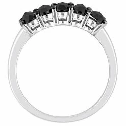 Stella Grace 10k White Gold 1 1/4 Carat T.W. Oval Black Diamond Semi-Eternity Ring 12 Stella Grace 10k White Gold 1 1/4 Carat T.W. Oval Black Diamond Semi-Eternity Ring -Stella Grace Sales unnamed file 6735
