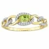 Stella Grace 10k Gold Peridot & 1/8 Carat T.W. Diamond Oval Link Ring