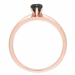 Stella Grace 14k Rose Gold 1/2 Carat T.W Pear Cut Black Diamond Solitaire Engagement Ring -Stella Grace Sales unnamed file 6764
