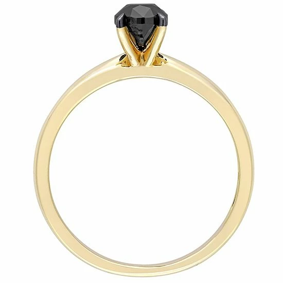 Stella Grace 14k Gold 1 Carat T.W Black Diamond Oval Solitaire Ring 3 Stella Grace 14k Gold 1 Carat T.W Black Diamond Oval Solitaire Ring - Image 3