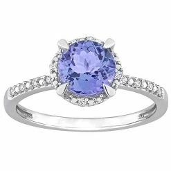 Stella Grace 10k White Gold Tanzanite & Diamond Accent Halo Engagement Ring