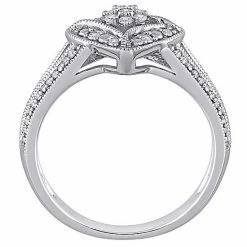 Stella Grace 10k White Gold 1/4 Carat T.W. Diamond Floral Cluster Engagement Ring -Stella Grace Sales unnamed file 6829