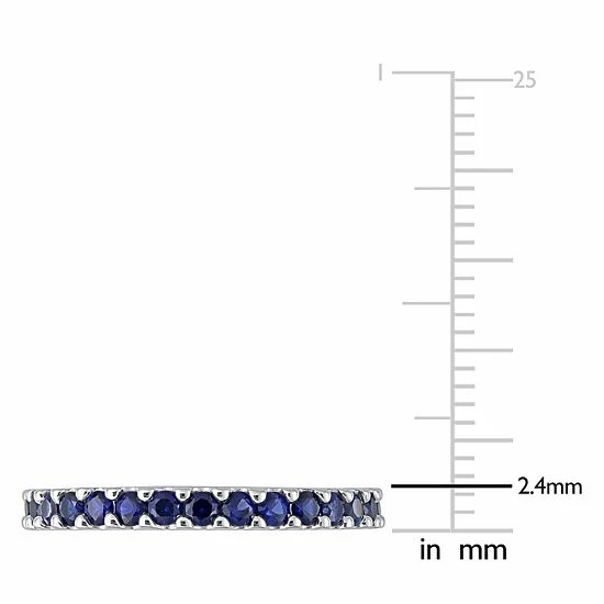 Stella Grace 10k White Gold Lab-Created Sapphire Eternity Ring 5 Stella Grace 10k White Gold Lab-Created Sapphire Eternity Ring - Image 5