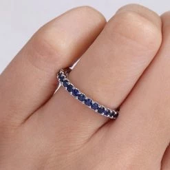 Stella Grace 10k White Gold Lab-Created Sapphire Eternity Ring 16 Stella Grace 10k White Gold Lab-Created Sapphire Eternity Ring -Stella Grace Sales unnamed file 6848