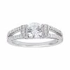Stella Grace 10K White Gold 1/3 Carat T.W. Diamond & Lab-Created White Sapphire Engagement Ring