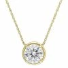 Stella Grace 10k Gold 2 Carat T.W. Lab-Created Moissanite Circular Pendant Necklace