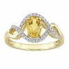 Stella Grace 10k Gold Citrine & 1/6 Carat T.W. Diamond Halo Engagement Ring