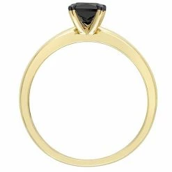 Stella Grace 14k Gold 1/2 Carat T.W. Princess Cut Black Diamond Solitaire Engagement Ring -Stella Grace Sales unnamed file 693