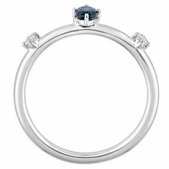 Stella Grace 10k White Gold Oval London Blue Topaz & White Topaz Stackable Ring -Stella Grace Sales unnamed file 6937