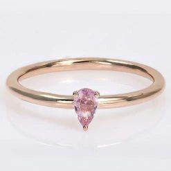 Stella Grace 10k Rose Gold Pear Shaped Pink Sapphire Stackable Ring 13 Stella Grace 10k Rose Gold Pear Shaped Pink Sapphire Stackable Ring -Stella Grace Sales unnamed file 6949
